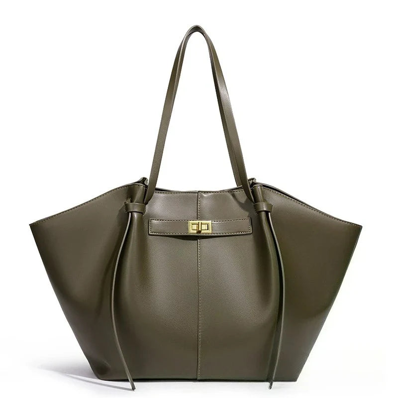 Women Large-Capacity Hand Bag | Metal Lock | Tote Bag | Shoulder Bag