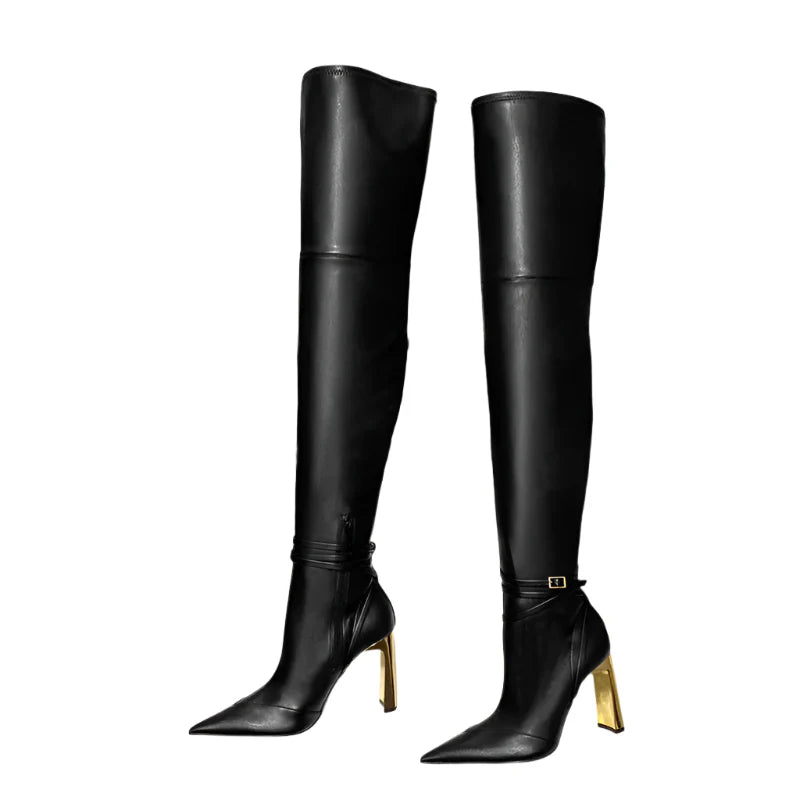 Women Soft Leather Thigh High Boots | High Heels | Over The Knee Boots | Party Shoes