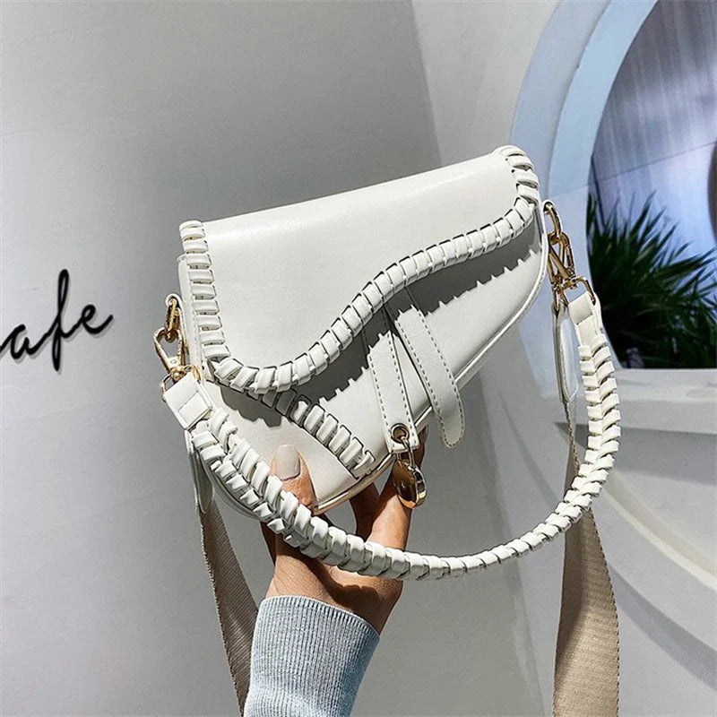 Women Leather Saddle Shoulder Bag | Crossbody Bag