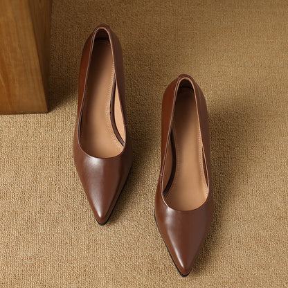 Venetia | Women's Block Heel Pumps Pointed Toe Slip On Work Heels