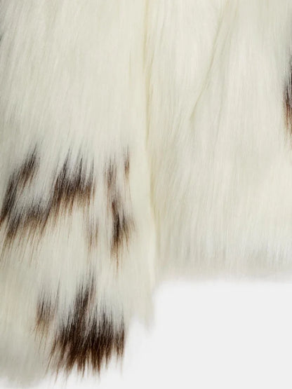 Women Animal Print Plush Coat | Loose | Warm | Thick Fur Jacket