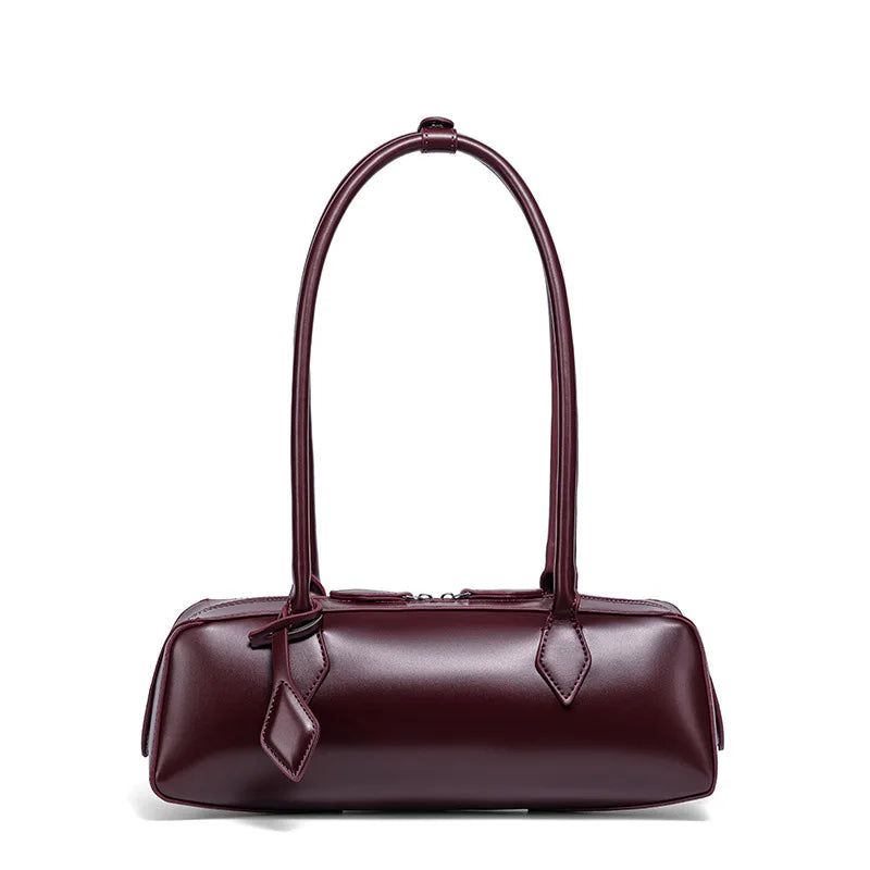 Women Leather Bag | Luxury Vintage | Long Shoulder Shopping Bag | Underarm Bag | Baguette