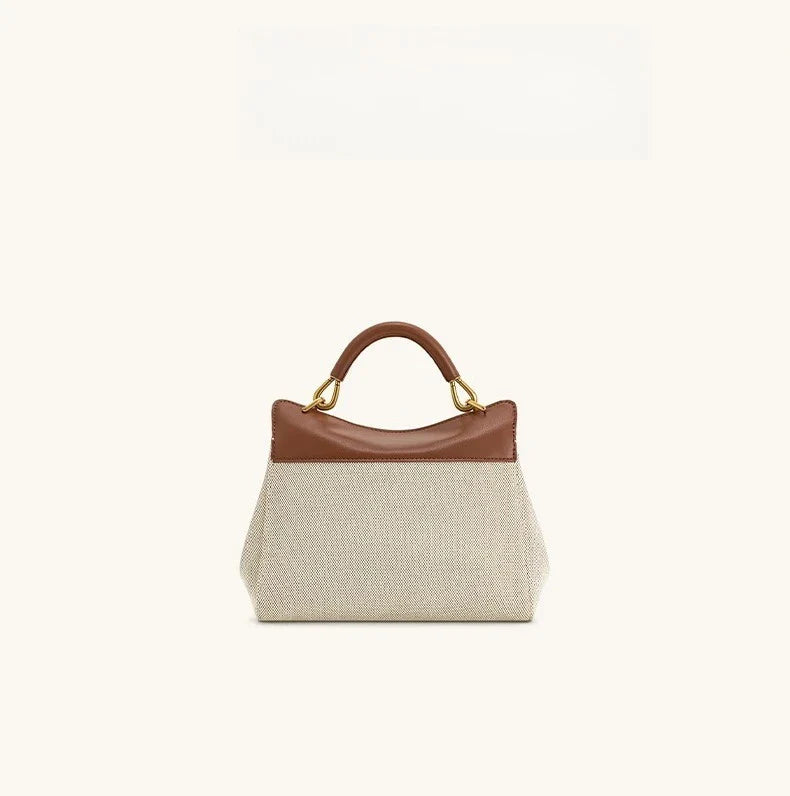 Women Leather Pillow Bag | Lock Clasp Handbag | Small Handbag | Shoulder Bag | Crossbody Bag