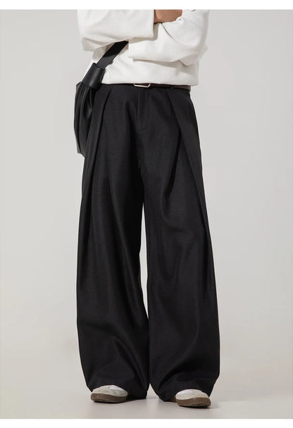 Men Dress Pants | Casual | Flare Trousers | Draped | Straight