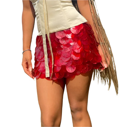 Women Sequin Mini Skirt | Low Rise Bodycon Skirt