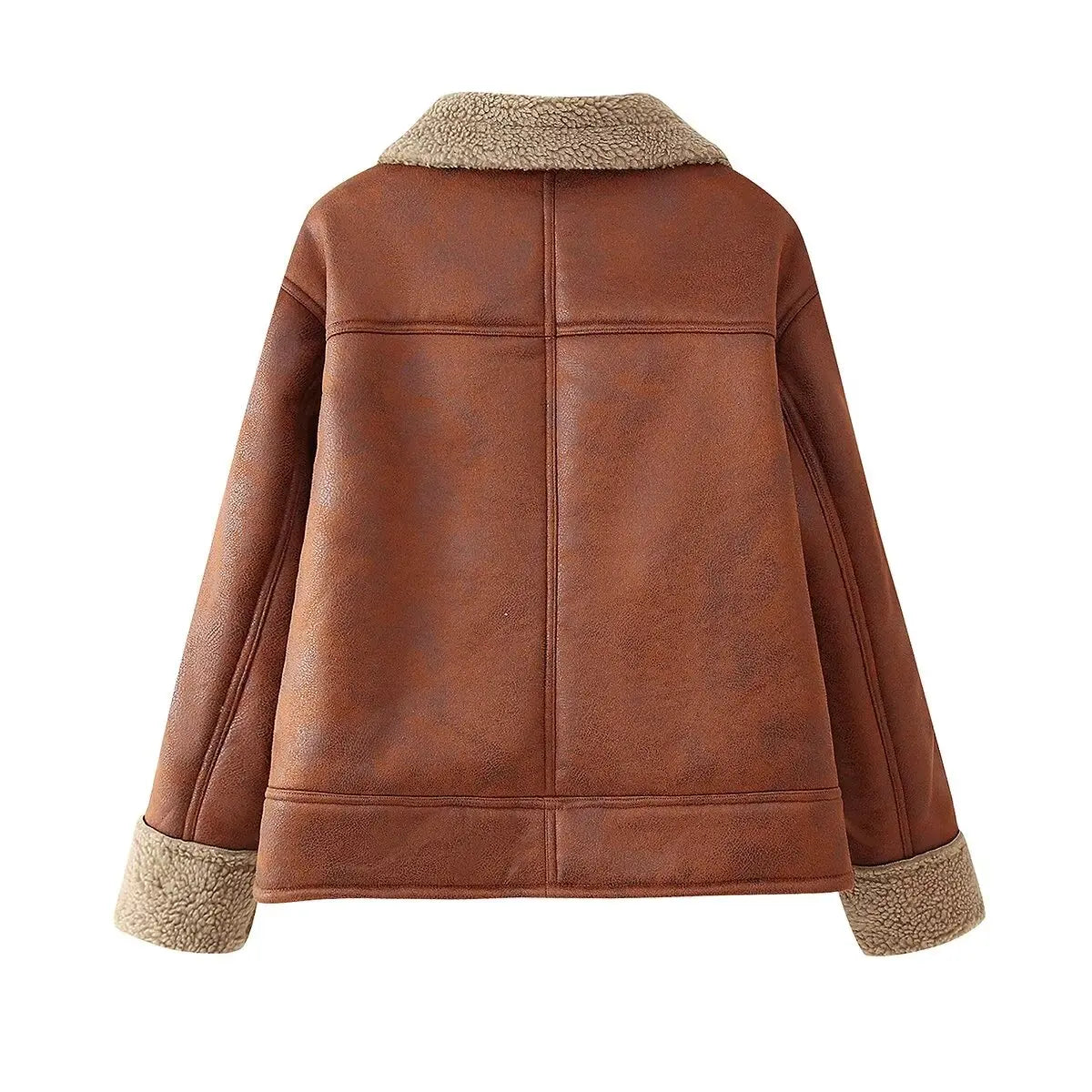 Women Brown Fur Jacket | Shearling Jacket