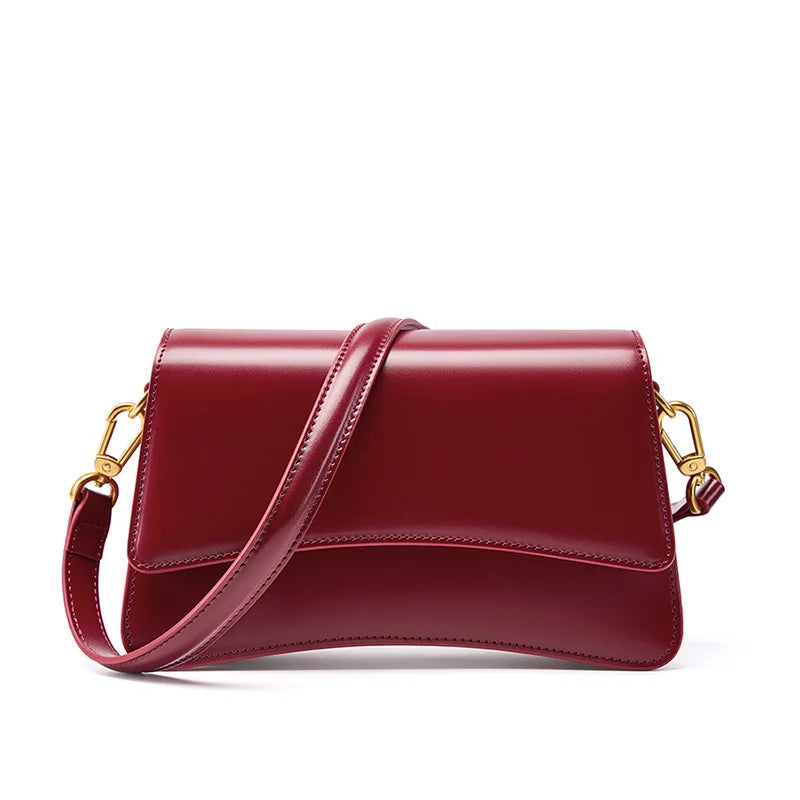 Women Underarm Leather Bag | Shoulder Bag Burgundy