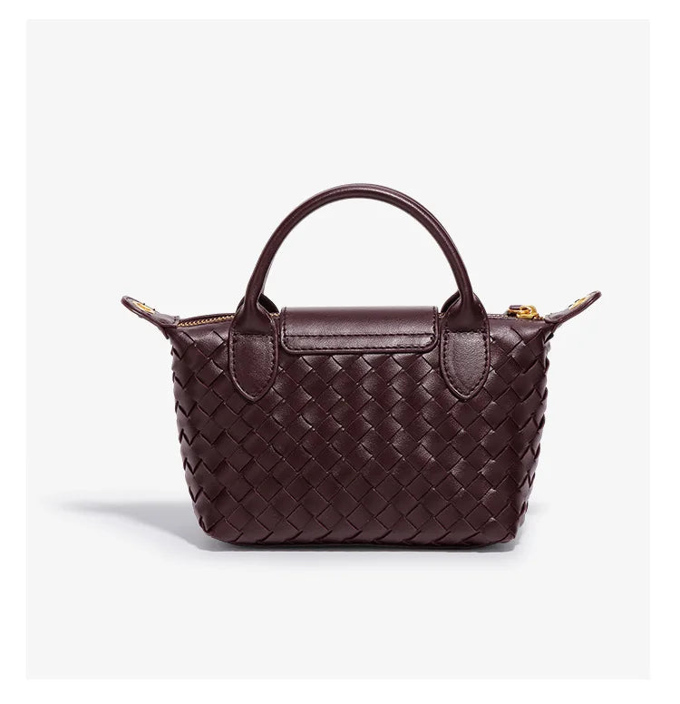 Women Woven Shoulder Bag | Small Dumpling Bag | Bucket Bag | Crossbody Bag | Lunch Box Bag