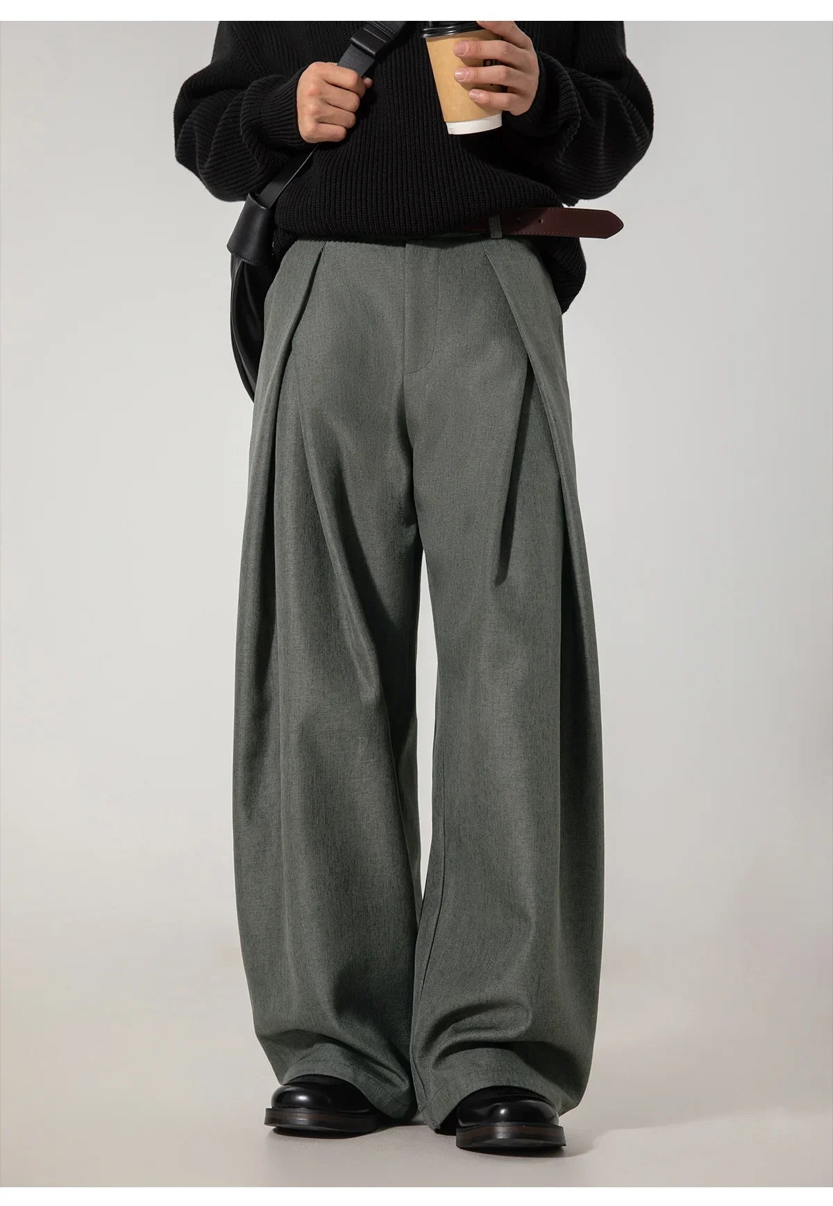 Men Dress Pants | Casual | Flare Trousers | Draped | Straight