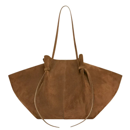 Women Suede Tote Bag light brown
