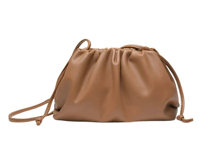 Women Leather Pouch | Shoulder Bag | Crossbody Bag large caramel