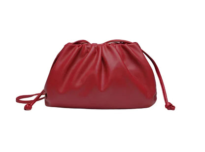 Women Leather Pouch | Shoulder Bag | Crossbody Bag medium red