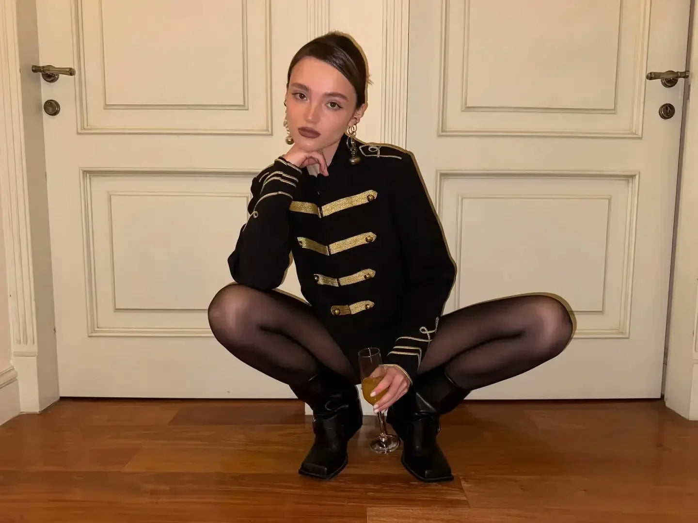 Women Napoleon Coat | Full Sleeves | Spring Jacket | Coat | Military Blazer