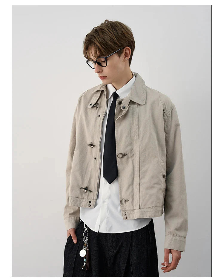 Unisex Lobster-Clasp Deck Jacket | Retro Gothic | Aircraft Button Jacket | Vintage Casual Jacket | Y2K