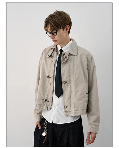 Unisex Lobster-Clasp Deck Jacket | Retro Gothic | Aircraft Button Jacket | Vintage Casual Jacket | Y2K