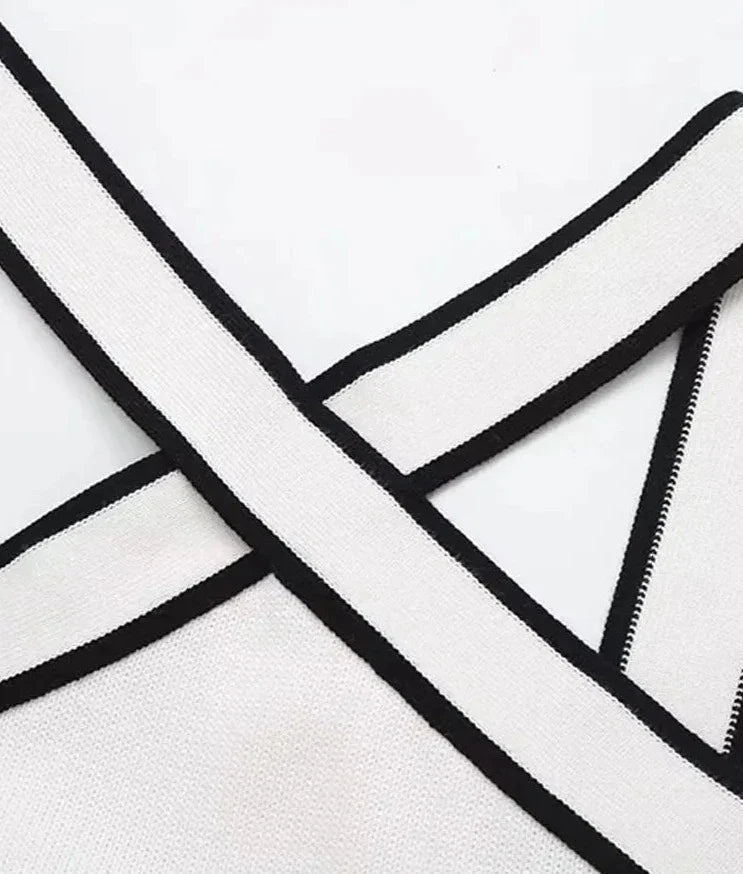 Women Knitted Criss-Cross Top | Backless Cross Straps Knit Tank Top