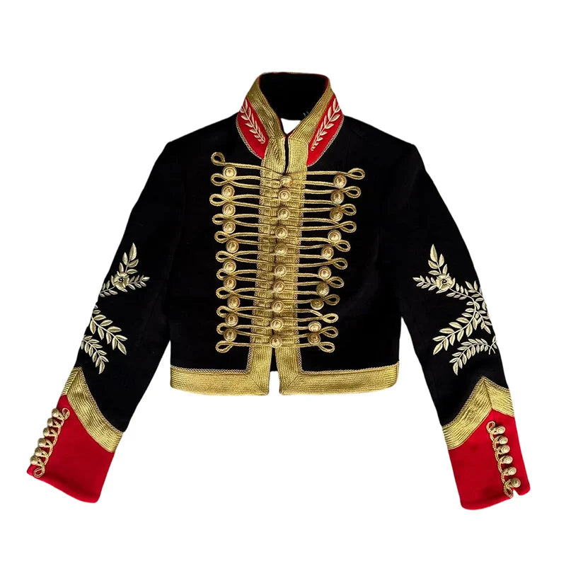 Women Napoleon Jacket | Stand Collar | Full Sleeve | Spring Jacket | Coat | Short Military Jacket Vienna