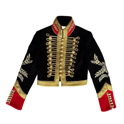 Women Napoleon Jacket | Stand Collar | Full Sleeve | Spring Jacket | Coat | Short Military Jacket Vienna
