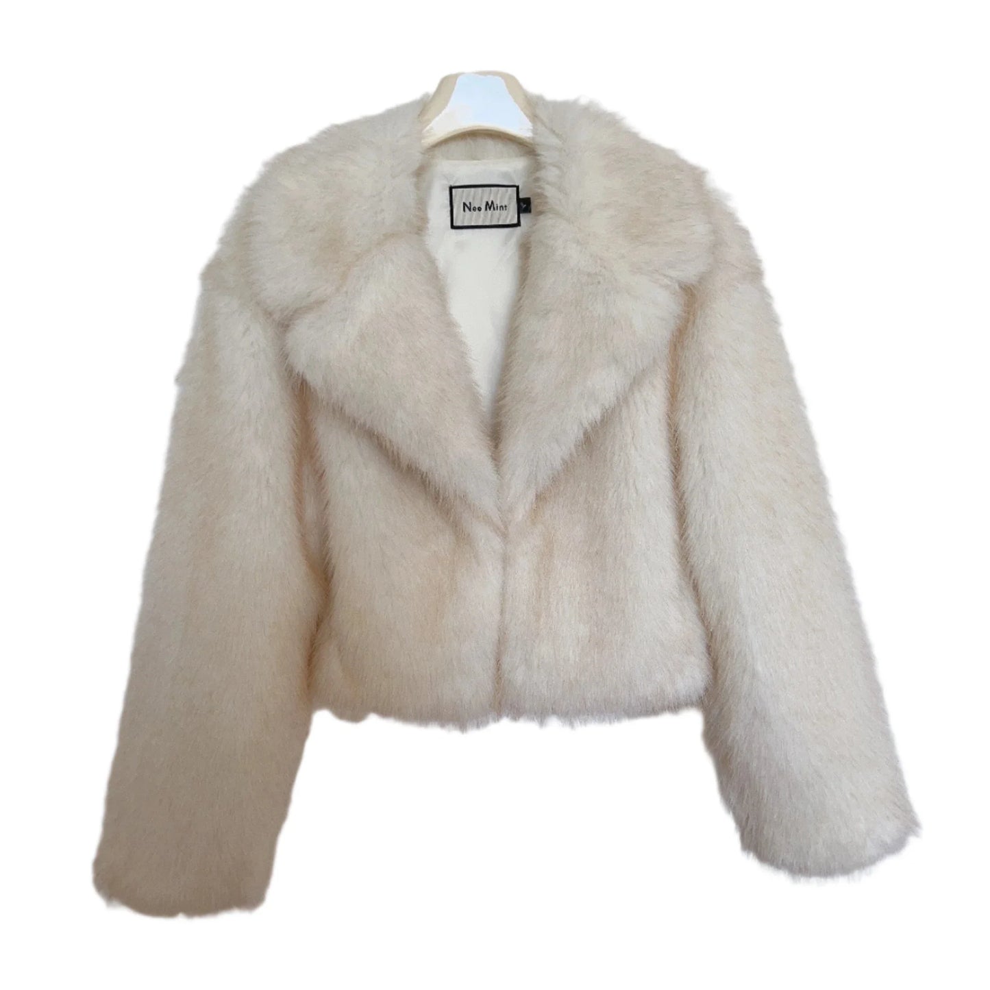 Women Cropped Fluffy Fur Jacket | Fur Coat