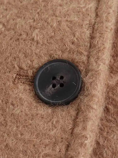 Women Long Coat | Loose Long-Sleeved Bouclé Coat