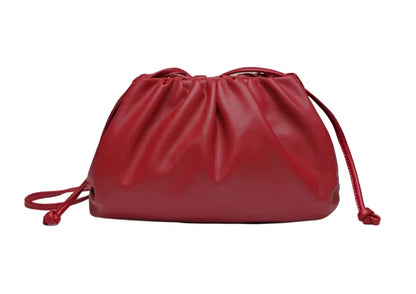 Women Leather Pouch | Shoulder Bag | Crossbody Bag large red