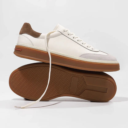 Men Genuine Leather Sneakers | Lightweight | Casual Shoes | Trainers