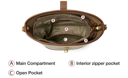 Women Small Bucket Shoulder Bag | Crossbody Handbag | Purse