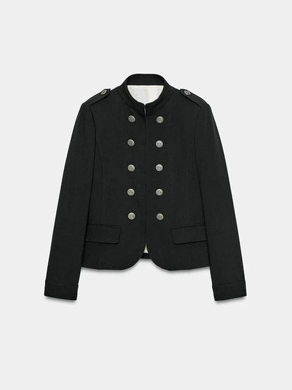 Women Napoleon Jacket | Slim Fit | Long Sleeve | Stand Collar