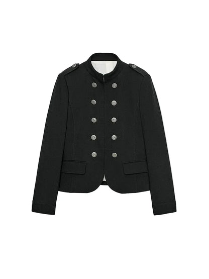 Women Napoleon Jacket | Slim Fit | Long Sleeve | Stand Collar