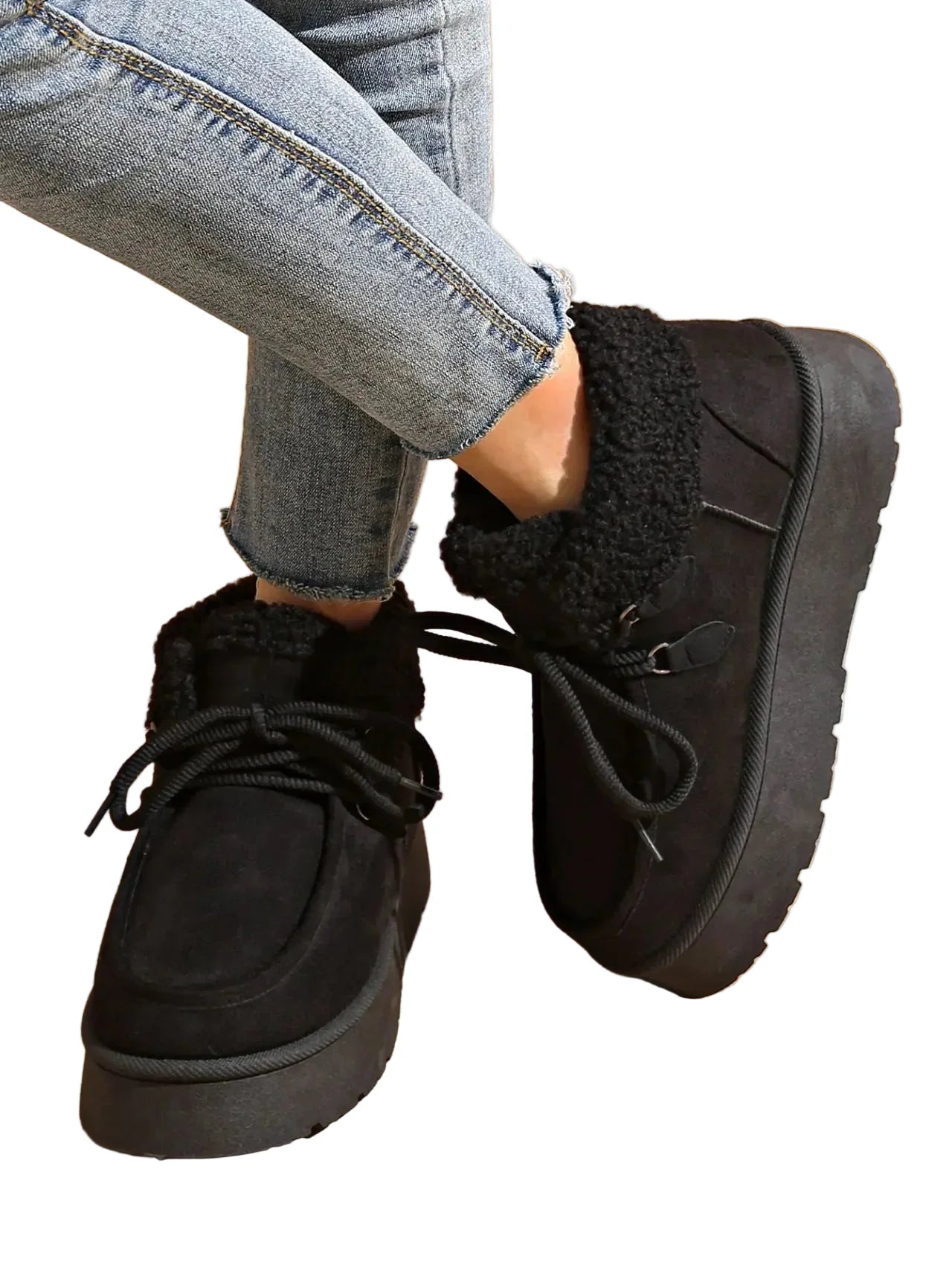 Women Winter Snow Boots | Fleece Lined | Thick Casual Cotton Shoes | Casual Short Boots