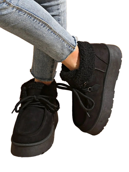 Women Winter Snow Boots | Fleece Lined | Thick Casual Cotton Shoes | Casual Short Boots