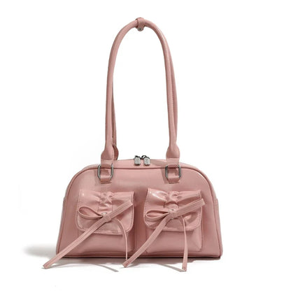 Women Bowknot Shoulder Bag Pink