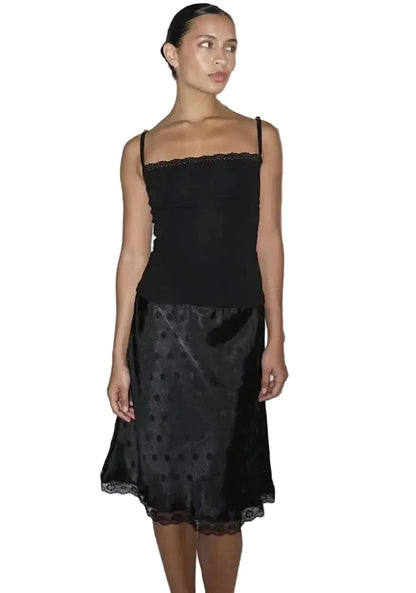 Women Polka Dot Lace Skirt | High Waist | Mini Skirt