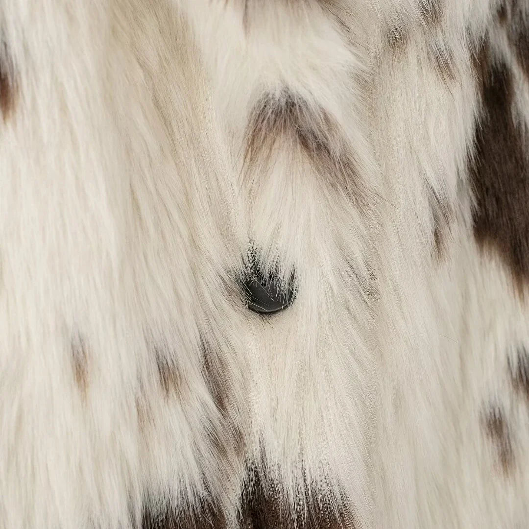 Women Winter Animal Print Fur Coat | Thick Warm Long Coat