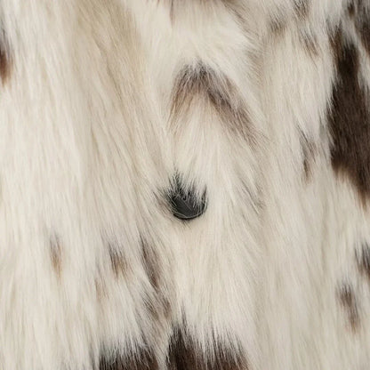 Women Winter Animal Print Fur Coat | Thick Warm Long Coat