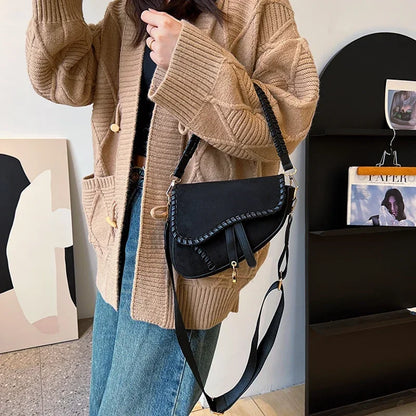Women Leather Saddle Bag | Crossbody Designer Bag