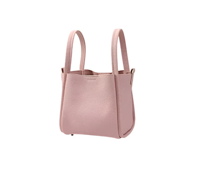 Women Leather Bucket Shoulder Bag | Large Capacity Handbag Pink