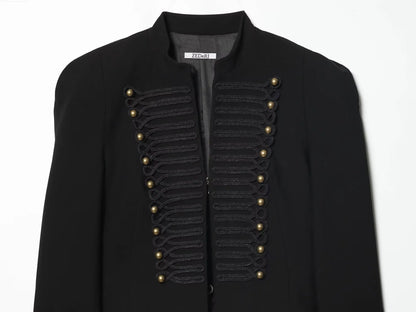 Women Napoleon  Jacket | Single Breasted  | Cropped Jacket | Short Coat