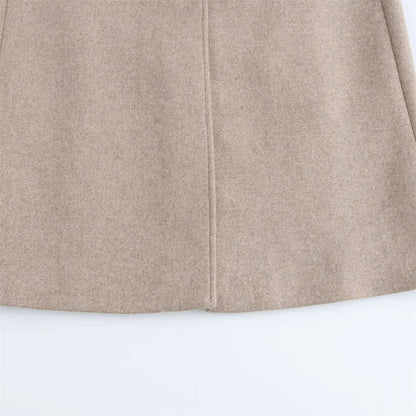 Women Belted Warm Fur Collar Coat | Flip Collar | Winter | Long Coat