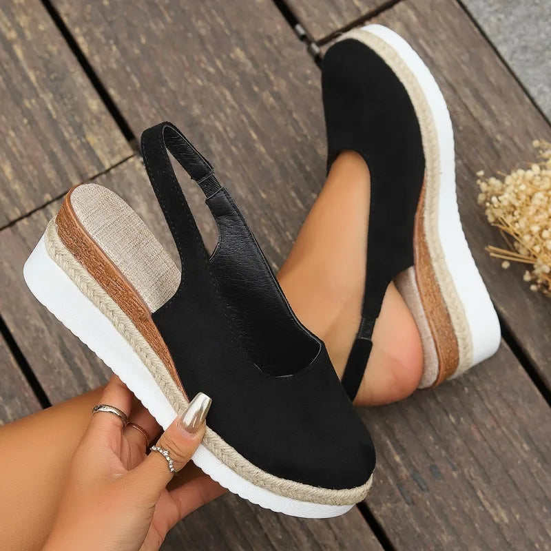 Cleo | Women's Espadrille Wedge Sandals Slingback Slip On