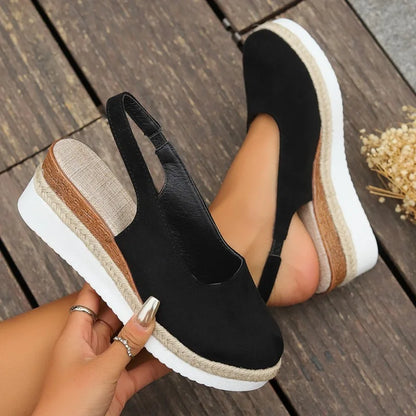 Cleo | Women's Espadrille Wedge Sandals Slingback Slip On