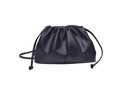 Women Leather Pouch | Shoulder Bag | Crossbody Bag small navy blue