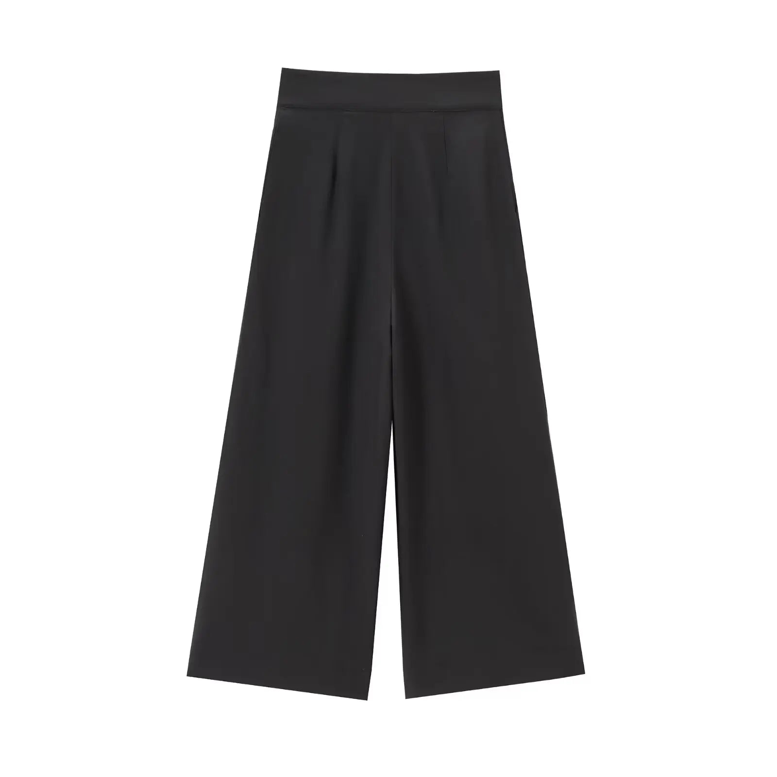 Women Sleeveless V-Neck Top With Belt Straight Pants Set | Top Trouser Suit | 2 Piece Set