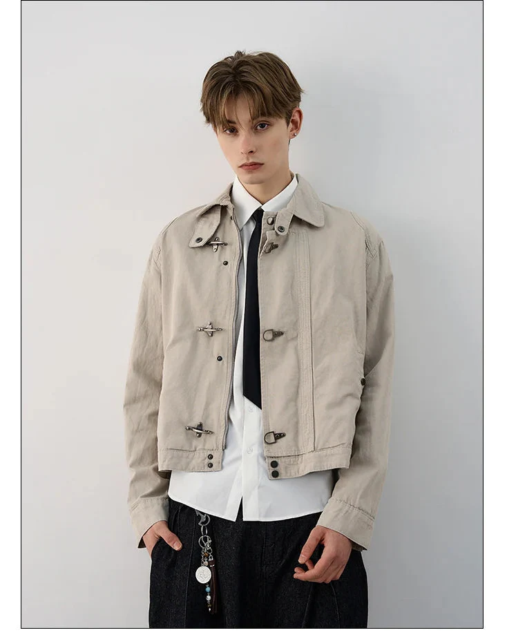 Unisex Lobster-Clasp Deck Jacket | Retro Gothic | Aircraft Button Jacket | Vintage Casual Jacket | Y2K