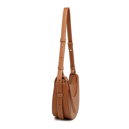 Women French Crescent Saddle Armpit Bag | Luxury Texture | Half Moon Crossbody Bag | Shoulder Bag
