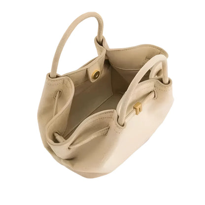 Women Micro Leather Suede Underarm Bag | French Shoulder Bag | Top-Handle Bag | Dumpling Bag