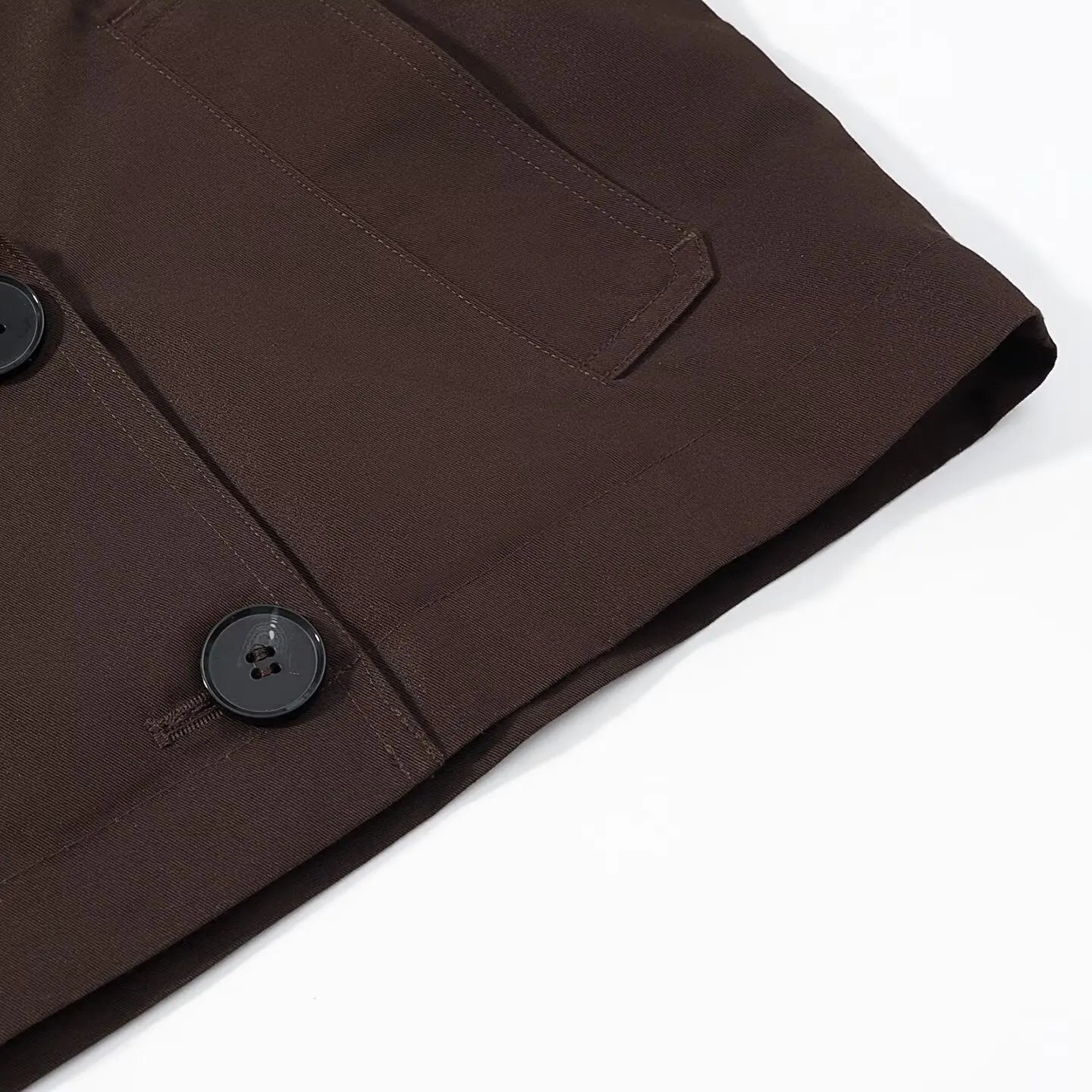 Women Cropped Trench Coat | Long Sleeve | Casual Classic