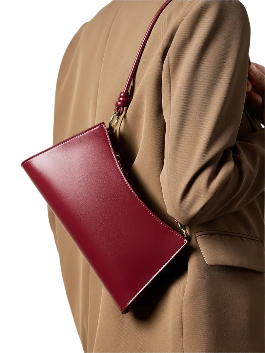 Women Baguette Leather Underarm Bag