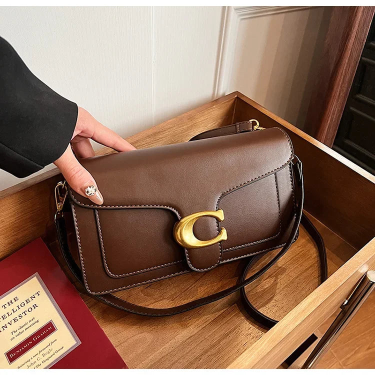 Women Leather Shoulder Bag | Underarm Bag | Crossbody Bag | Square Bag