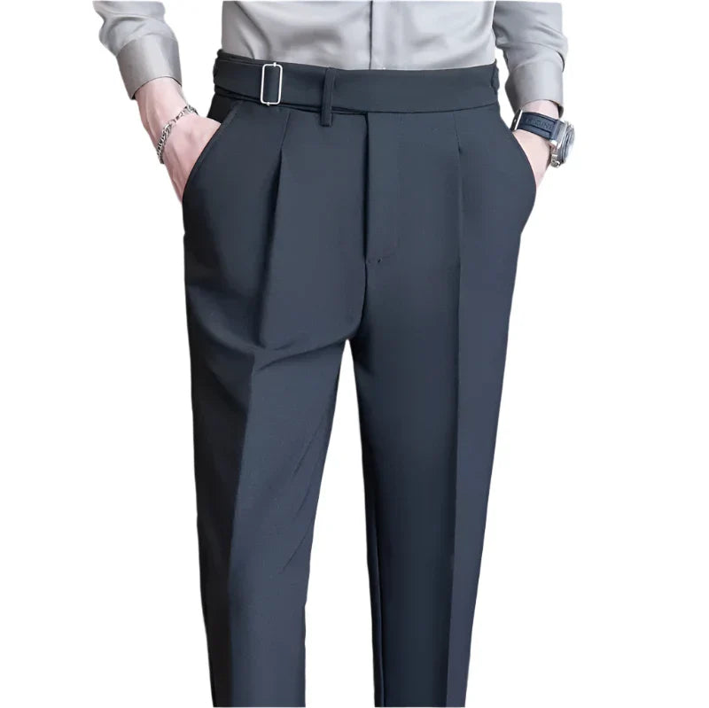 Men British Style Pants | Dress Pants | Men Suit Trousers Black